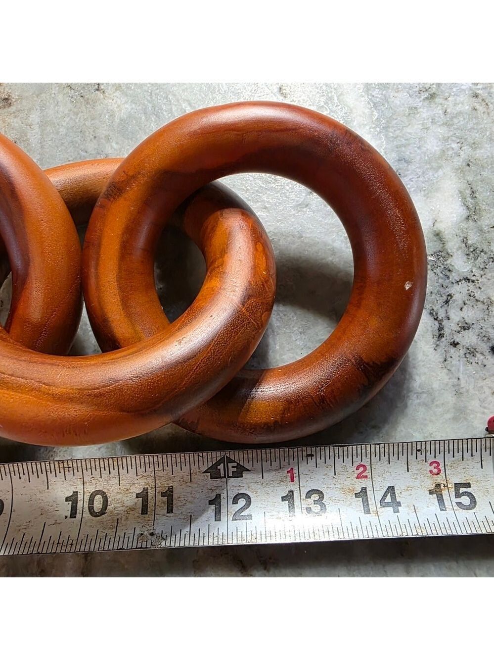 Wooden Interlocking Chain Decor 5 Link - Picture 6 of 6